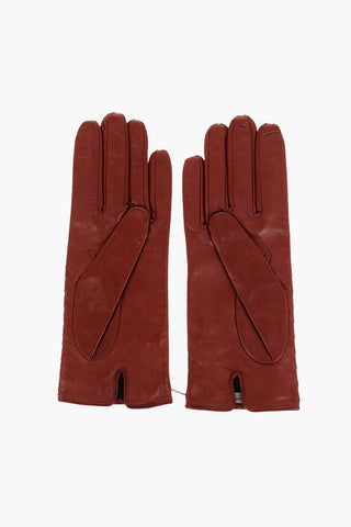 Braided Leather Gloves with Silk Lining