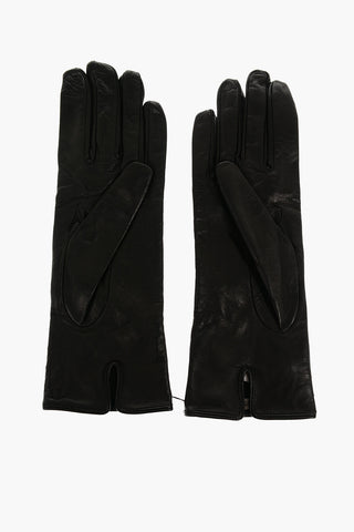 Leather Glovers With Braided Details