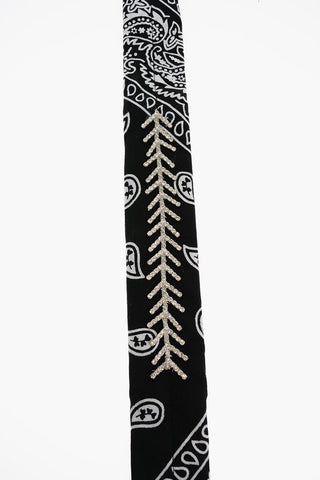 Bandana Motif Cotton MONARCH Headband with Rhinestone Details