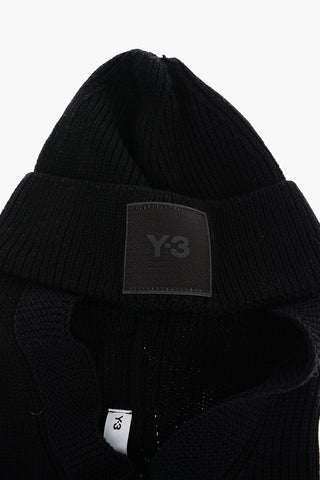 Y-3 YOHJI YAMAMOTO  Merino Wool Ribbed Balaclava