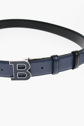 reversible leather B BUCKLENAMEL Belt 35mm