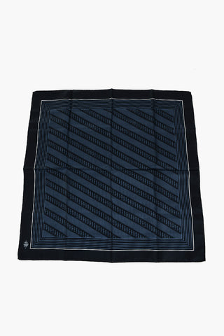 Silk Squared Foulard with All-Over Logo
