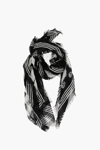 Biker Scarf with All-Over Skull Print