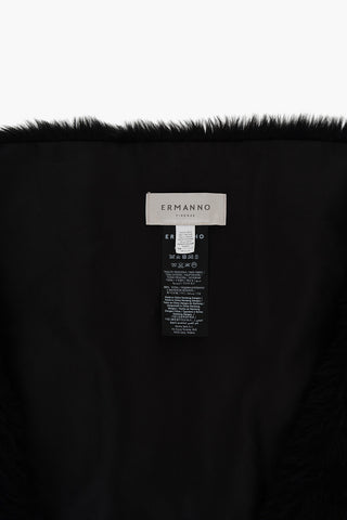 Faux Fur Scarf with Contrast Writing