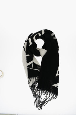 Wool Blend Scarf with Fringes