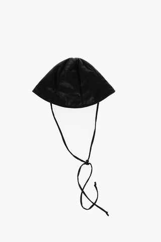 Solid Color Faux Leather RICKY Bucket Hat