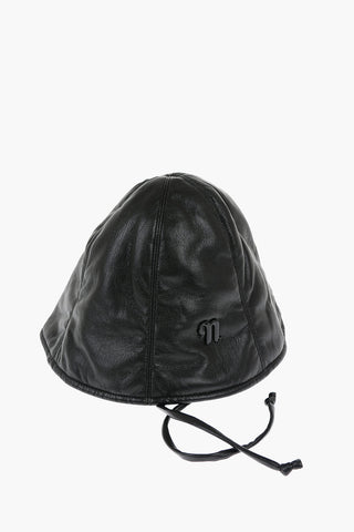 Solid Color Faux Leather RICKY Bucket Hat
