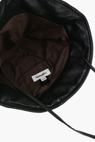 Solid Color Faux Leather RICKY Bucket Hat