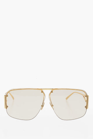Occhiali Aviator con Montatura Effetto Dorato