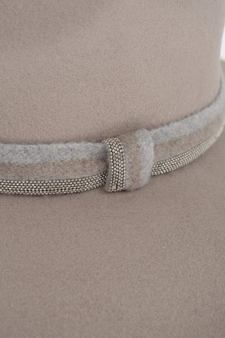 Cappello in Lana con Abbellimento in Strass