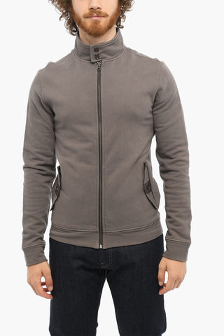 2 Pockets Mock Neck Sweatshirt