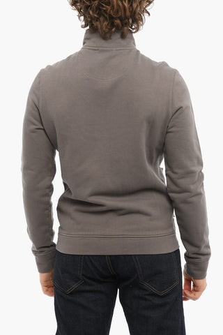 2 Pockets Mock Neck Sweatshirt