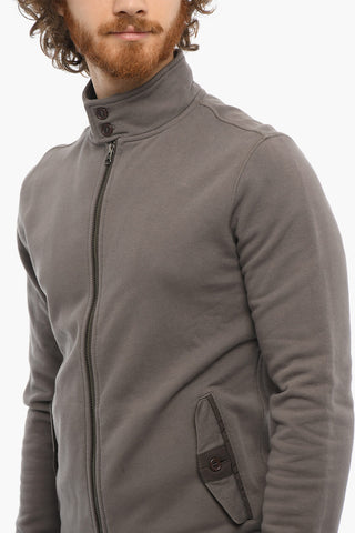 2 Pockets Mock Neck Sweatshirt