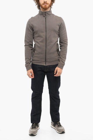 2 Pockets Mock Neck Sweatshirt