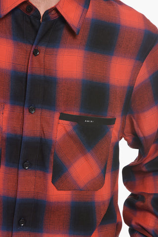 Camicia Sfrangiata in Flanella con Logo