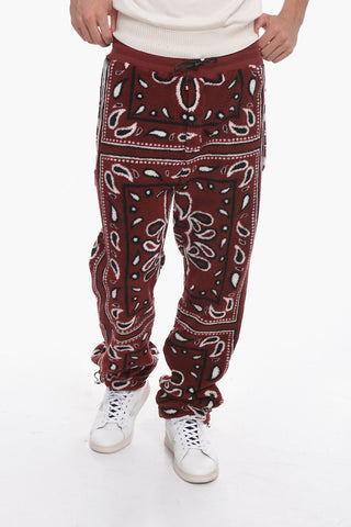 Fleece Joggers with Bandana Pattern