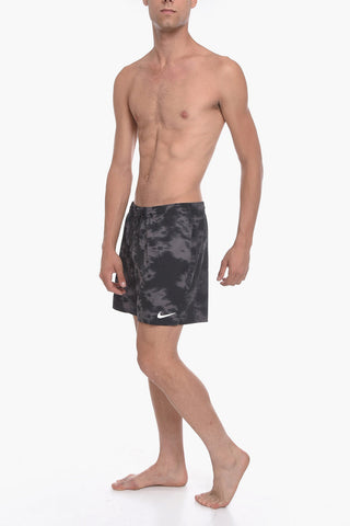 SWIM Boxer Swim Shorts Acid-Wash Effect