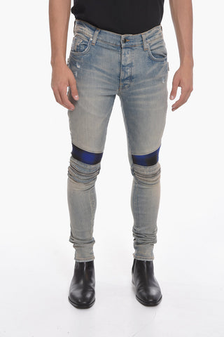 Vintage-effect MX2 Biker Denims with Contrasting Details 14cm