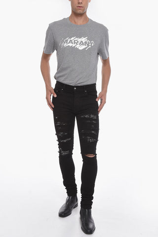 Skinny THRASHER Denims with BANDANA Patch Details 14cm