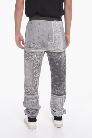 Bandana-patterned Joggers with Zipped Pockets