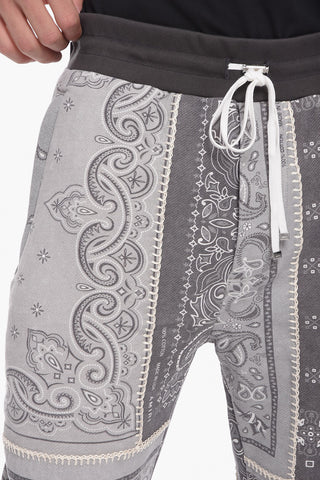 Bandana-patterned Joggers with Zipped Pockets