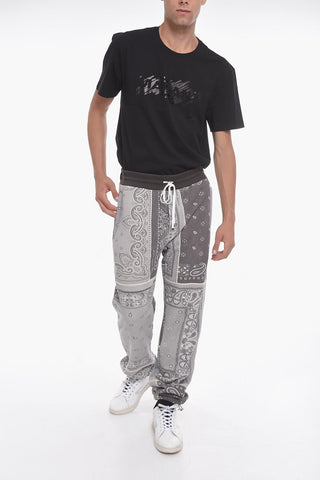 Bandana-patterned Joggers with Zipped Pockets