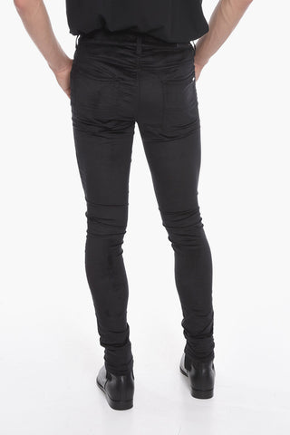5 Pocket Skinny Fit Velour Pants