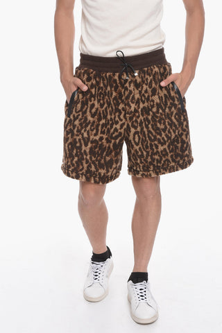 Shorts Felpati con Motivo Leopardato