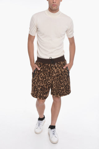 Shorts Felpati con Motivo Leopardato
