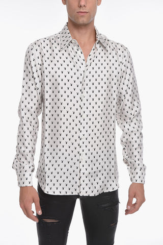 PLAYBOY X AMIRI Silk-twill Shirt with Bunny Print