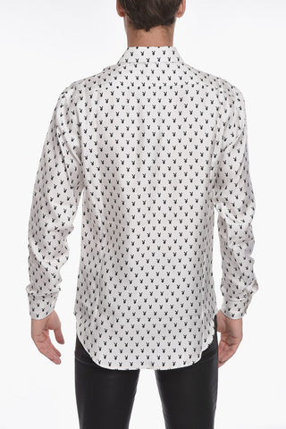 PLAYBOY X AMIRI Silk-twill Shirt with Bunny Print