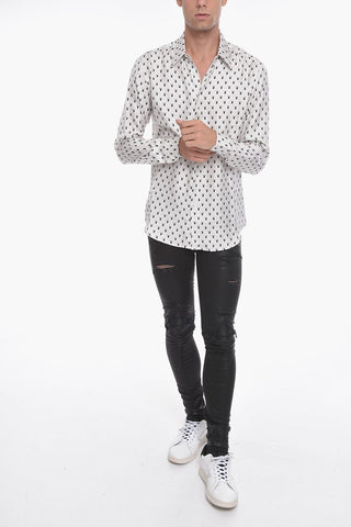 PLAYBOY X AMIRI Silk-twill Shirt with Bunny Print
