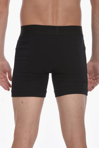 Set 2 Paia di Boxer a Tinta Unita in Cotone Stretch