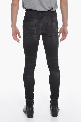 Slim-fitting THRASHER Denims with Leopard Pony-skin Details 14cm