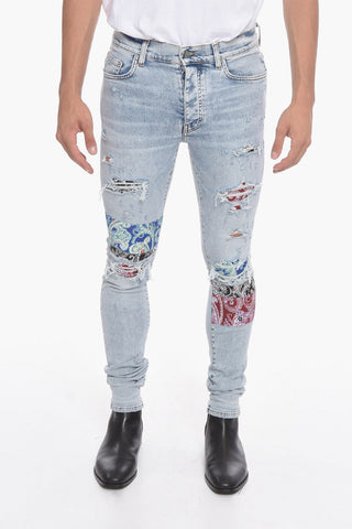 Skinny Jeans PAJAMA ARTPATCH with Patch Details 14cm