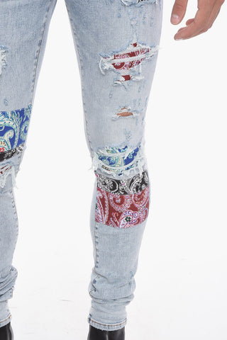 Skinny Jeans PAJAMA ARTPATCH with Patch Details 14cm