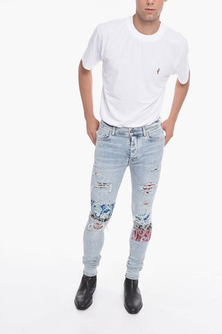 Skinny Jeans PAJAMA ARTPATCH with Patch Details 14cm