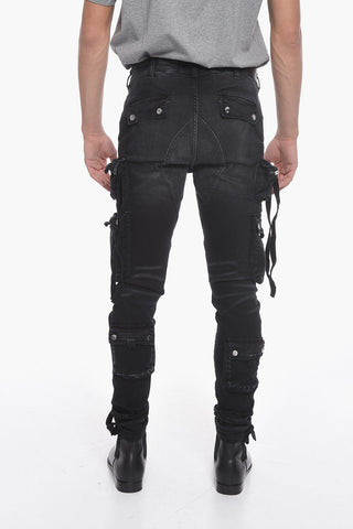 Jeans Cargo TACTICAL in Denim Stone Wash 14cm