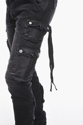 Jeans Cargo TACTICAL in Denim Stone Wash 14cm