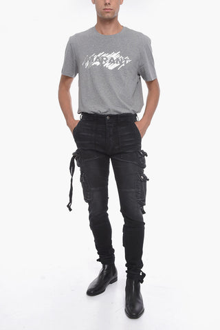Jeans Cargo TACTICAL in Denim Stone Wash 14cm