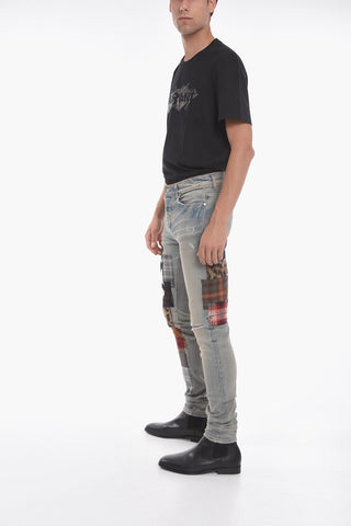 Slim-fitting ARTPATCH Vintage-effect Denims 15cm