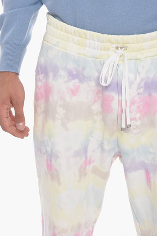 Brushed Cotton Joggers with Tie-dye Effect