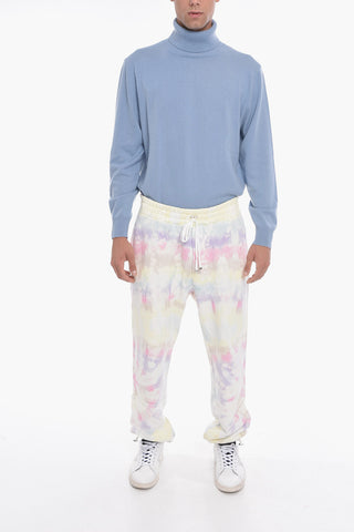 Brushed Cotton Joggers with Tie-dye Effect
