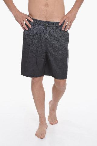 SWIM Boxer Swim Trunks GRID SWOOSH with 2 Pockets