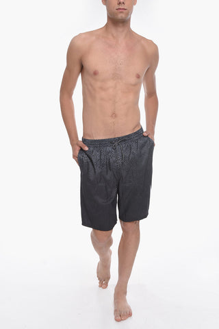 SWIM Boxer Swim Trunks GRID SWOOSH with 2 Pockets