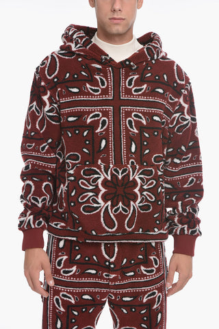 Hoodie Sweatshirt with Bandana Pattern