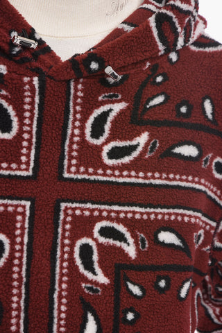 Hoodie Sweatshirt with Bandana Pattern