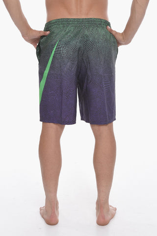 Swim Boxer Swim Trunks GRID SWOOSH BREAKER with Gradient Effect