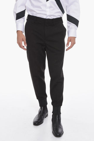 Wool-blend Trousers with Low Waist