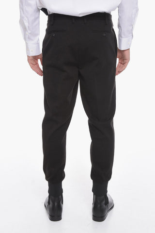 Wool-blend Trousers with Low Waist